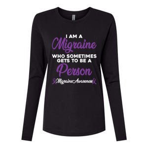 Migraine Awareness Month Pain Relief Hope Quote Great Gift Womens Cotton Relaxed Long Sleeve T-Shirt