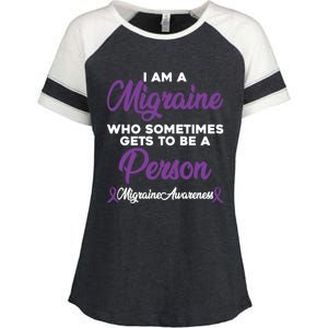 Migraine Awareness Month Pain Relief Hope Quote Great Gift Enza Ladies Jersey Colorblock Tee