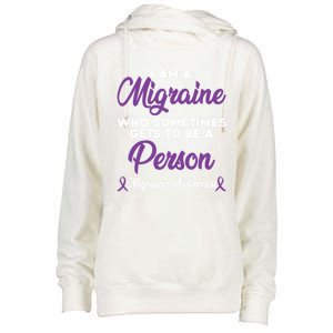 Migraine Awareness Month Pain Relief Hope Quote Great Gift Womens Funnel Neck Pullover Hood