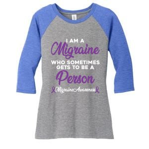 Migraine Awareness Month Pain Relief Hope Quote Great Gift Women's Tri-Blend 3/4-Sleeve Raglan Shirt