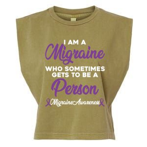 Migraine Awareness Month Pain Relief Hope Quote Great Gift Garment-Dyed Women's Muscle Tee