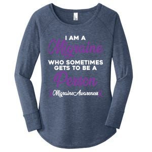 Migraine Awareness Month Pain Relief Hope Quote Great Gift Women's Perfect Tri Tunic Long Sleeve Shirt