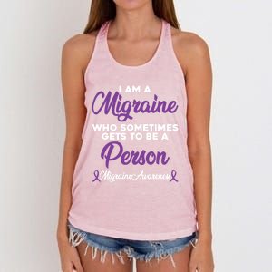 Migraine Awareness Month Pain Relief Hope Quote Great Gift Women's Knotted Racerback Tank