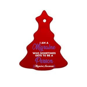 Migraine Awareness Month Pain Relief Hope Quote Great Gift Ceramic Tree Ornament