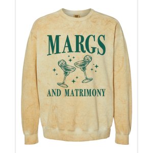 Margs And Matrimony Bachelorette Party Margarita Bach Colorblast Crewneck Sweatshirt