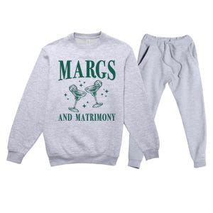 Margs And Matrimony Bachelorette Party Margarita Bach Premium Crewneck Sweatsuit Set