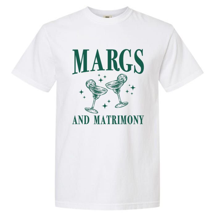 Margs And Matrimony Bachelorette Party Margarita Bach Garment-Dyed Heavyweight T-Shirt