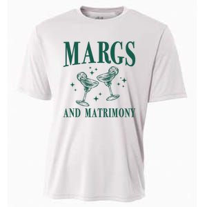 Margs And Matrimony Bachelorette Party Margarita Bach Cooling Performance Crew T-Shirt