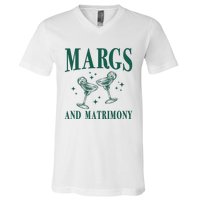 Margs And Matrimony Bachelorette Party Margarita Bach V-Neck T-Shirt