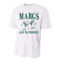 Margs And Matrimony Bachelorette Party Margarita Bach Performance Sprint T-Shirt