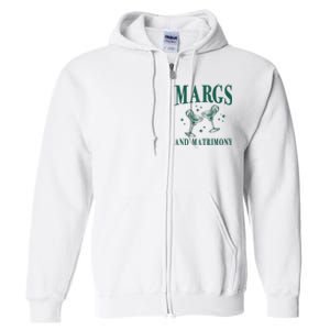 Margs And Matrimony Bachelorette Party Margarita Bach Full Zip Hoodie