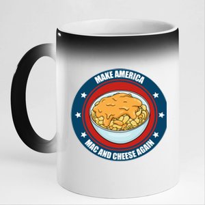 Make America Macaroni And Cheese Again Funny Usa Gift 11oz Black Color Changing Mug