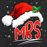 Mr. And Mrs. Christmas Santa Claus Matching His Hers 7 Panel Mesh Trucker Snapback Hat