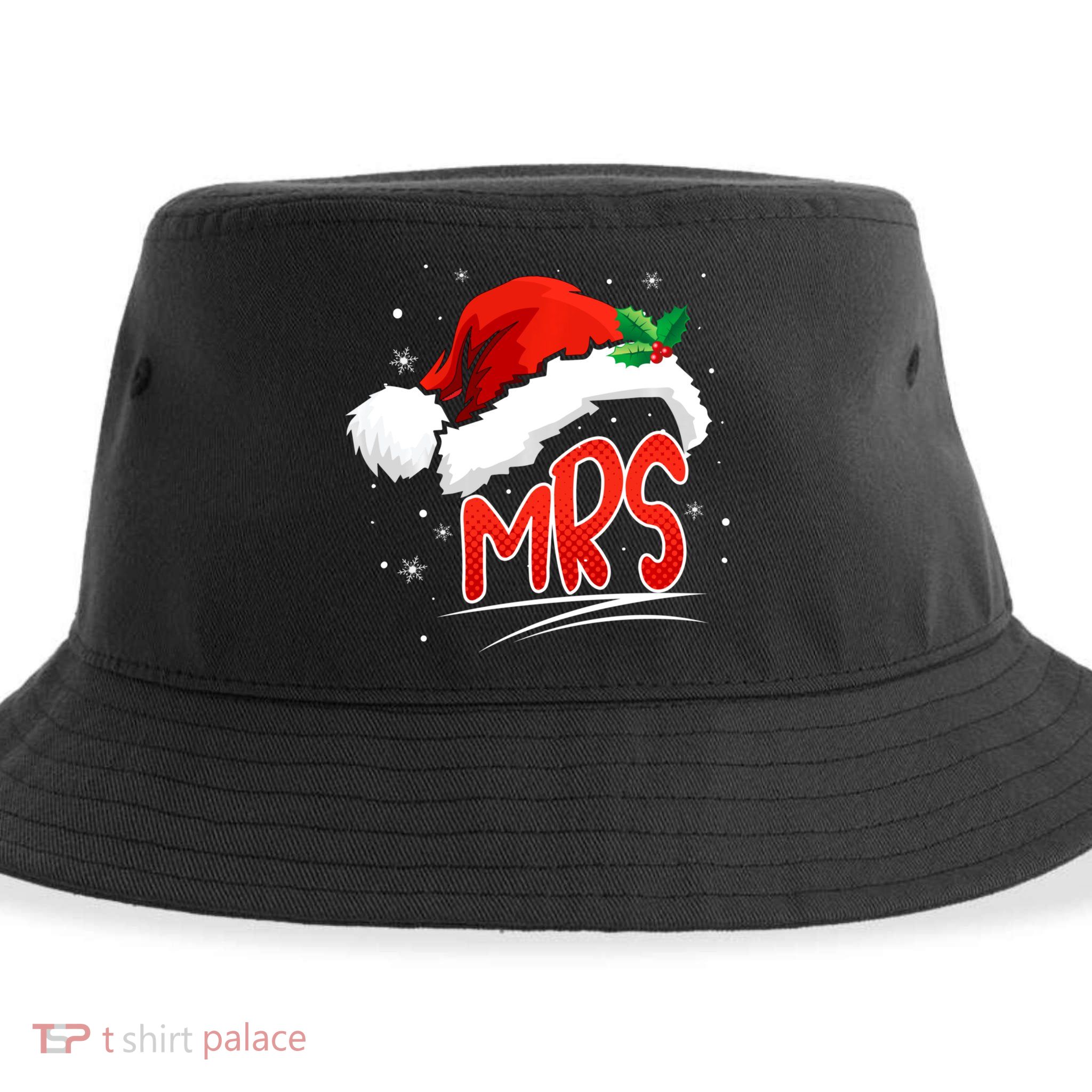 Mr. And Mrs. Christmas Santa Claus Matching His Hers Sustainable Bucket Hat