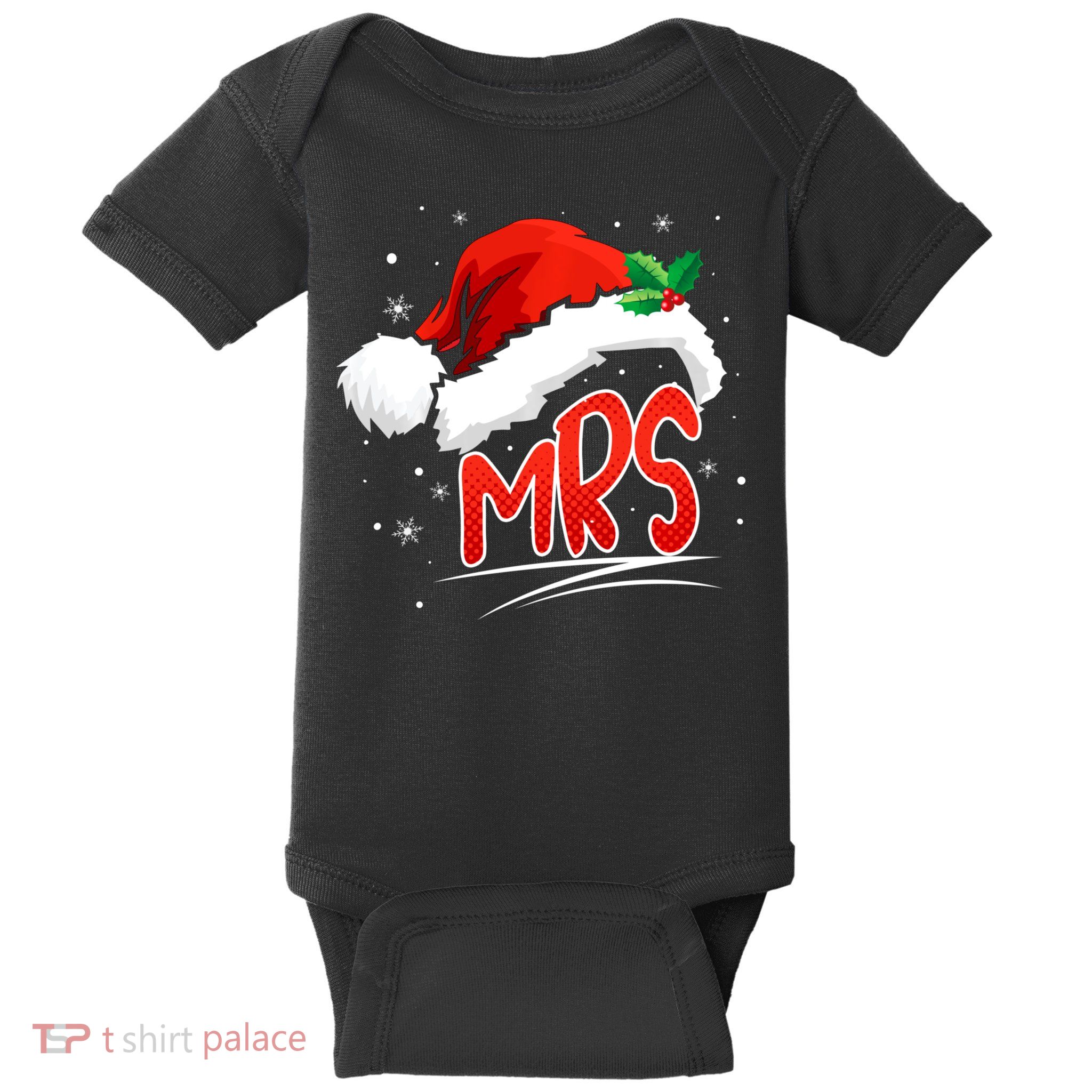 Mr. And Mrs. Christmas Santa Claus Matching His Hers Baby Bodysuit