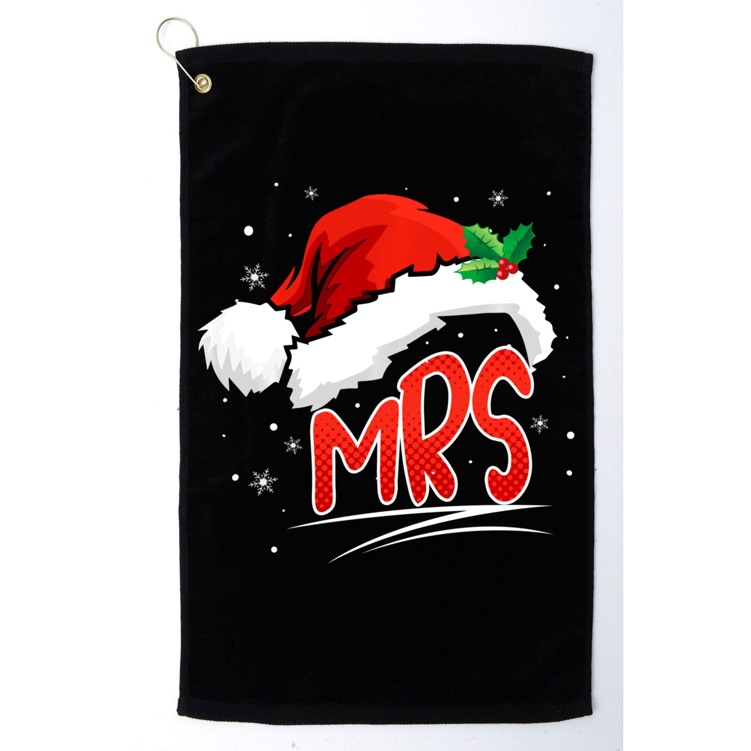Mr. And Mrs. Christmas Santa Claus Matching His Hers Golf Towel
