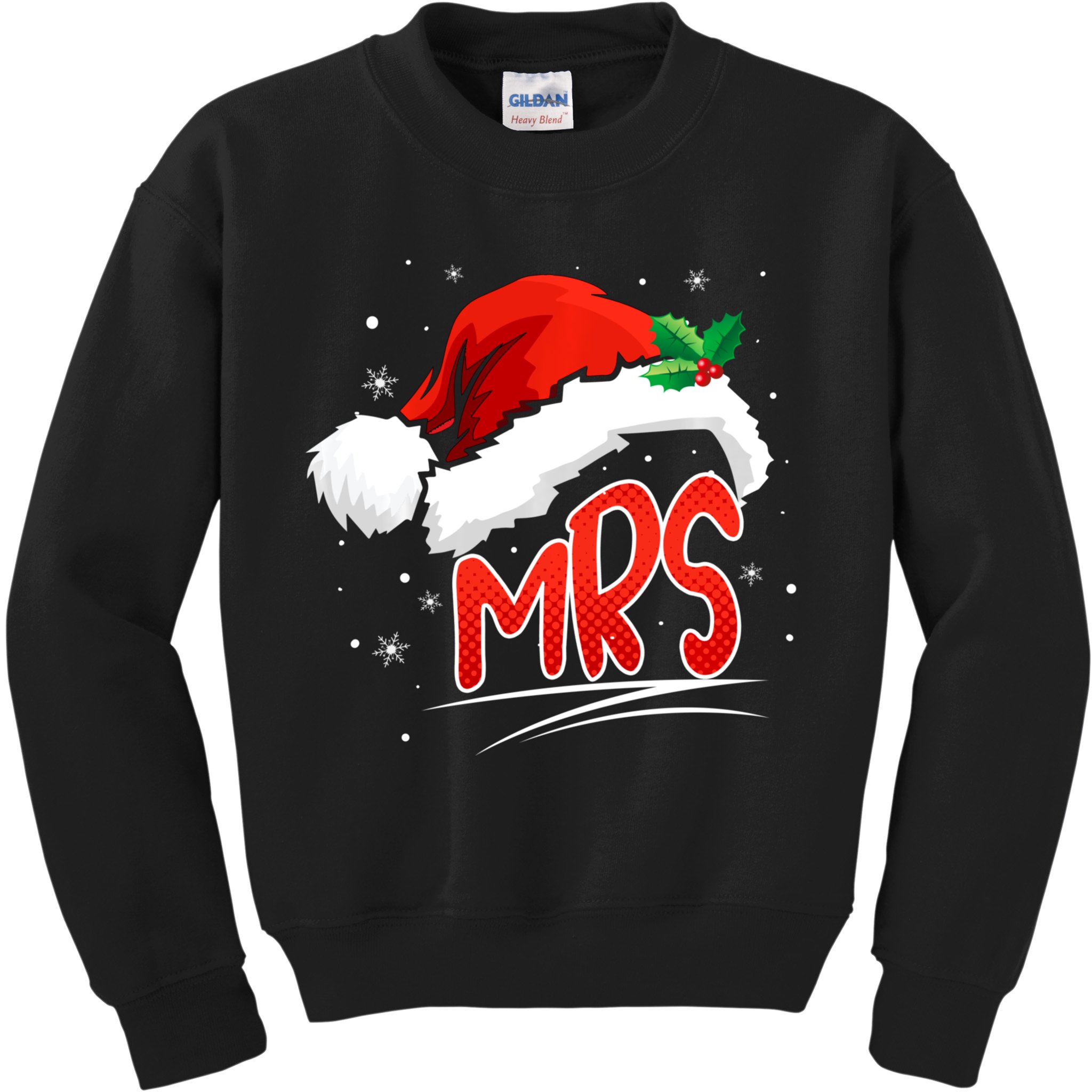 Mr. And Mrs. Christmas Santa Claus Matching His Hers Kids Sweatshirt