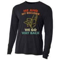 Me And My Recliner Go Way Back Funny Dad Jokes Cooling Performance Long Sleeve Crew