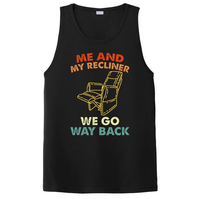 Me And My Recliner Go Way Back Funny Dad Jokes PosiCharge Competitor Tank