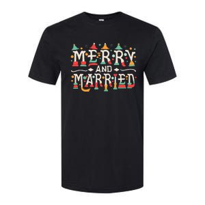 Merry and Married First Christmas Pajama Couples Matching Softstyle CVC T-Shirt