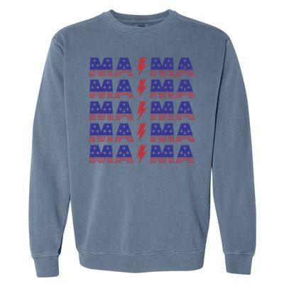 Mama American Mom For Mom And Grandma Great Gift Garment-Dyed Sweatshirt