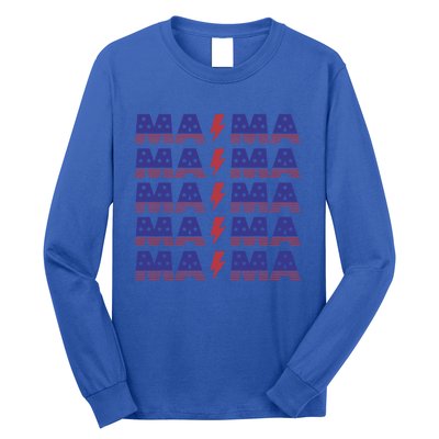 Mama American Mom For Mom And Grandma Great Gift Long Sleeve Shirt