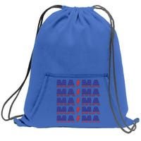 Mama American Mom For Mom And Grandma Great Gift Sweatshirt Cinch Pack Bag