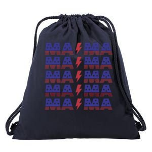 Mama American Mom For Mom And Grandma Great Gift Drawstring Bag