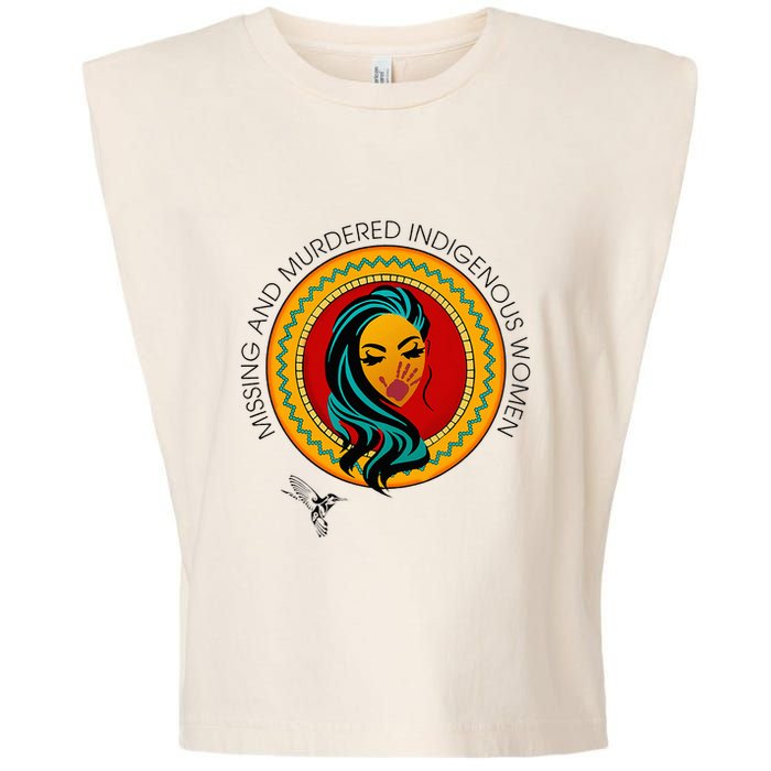 Missing And Murdered Indigenous Native American Garment-Dyed Women's Muscle Tee