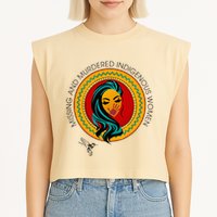 Missing And Murdered Indigenous Native American Garment-Dyed Women's Muscle Tee