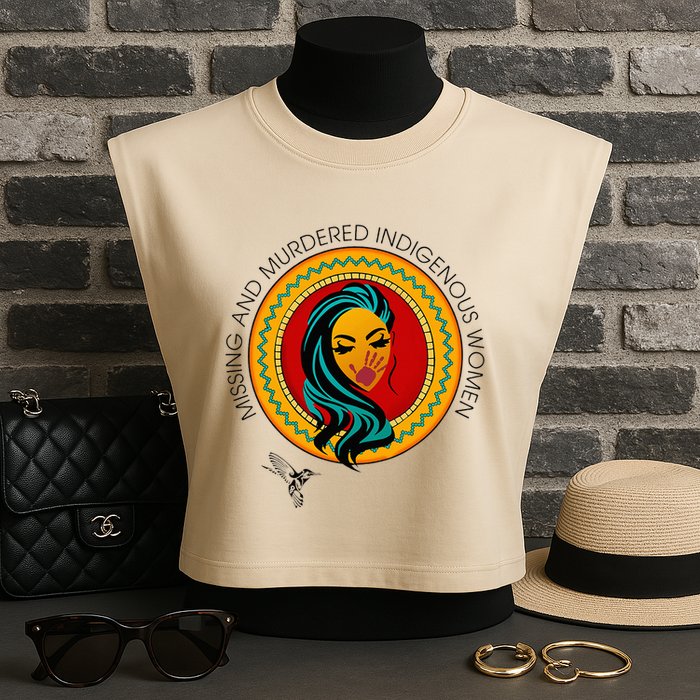 Missing And Murdered Indigenous Native American Garment-Dyed Women's Muscle Tee