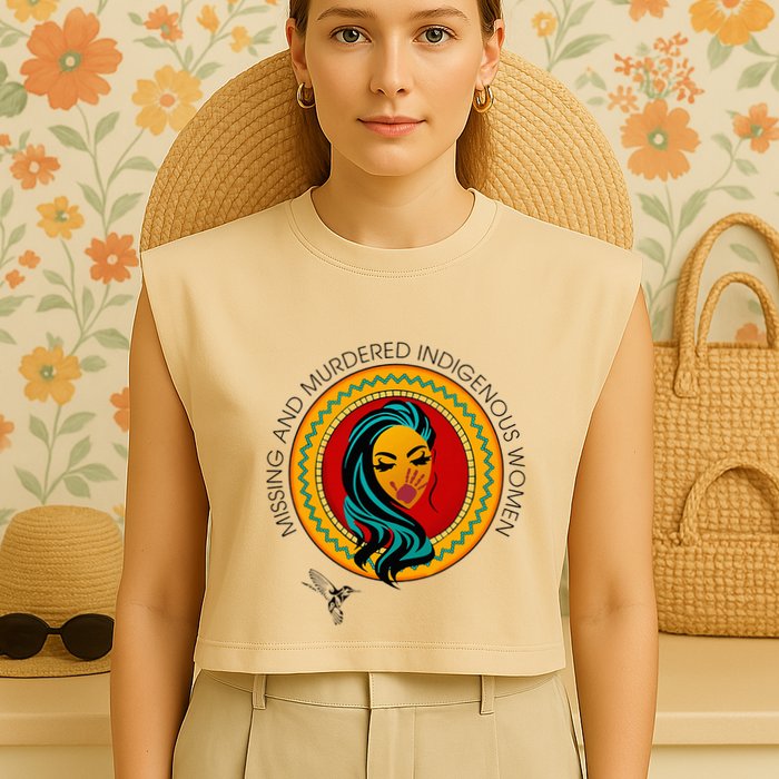 Missing And Murdered Indigenous Native American Garment-Dyed Women's Muscle Tee