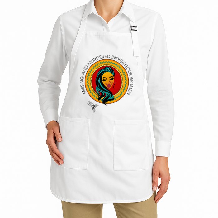 Missing And Murdered Indigenous Native American Full-Length Apron With Pockets