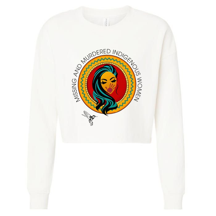 Missing And Murdered Indigenous Native American Cropped Pullover Crew
