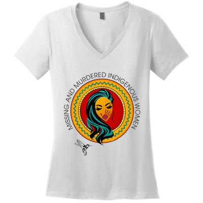 Missing And Murdered Indigenous Native American Women's V-Neck T-Shirt