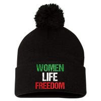 Mahsa Amini , MAHSAAMINI , Iran Women Life Freedom Pom Pom 12in Knit Beanie