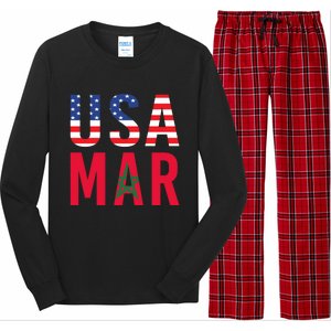 Moorish American Morocco Flag Moroccan Soccer Supporter Gift Long Sleeve Pajama Set