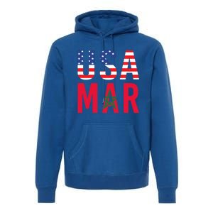 Moorish American Morocco Flag Moroccan Soccer Supporter Gift Premium Hoodie