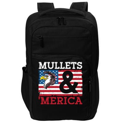 Mullets And Merica Eagle Mullet Hairstyle Funny Gift Impact Tech Backpack