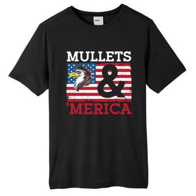 Mullets And Merica Eagle Mullet Hairstyle Funny Gift Tall Fusion ChromaSoft Performance T-Shirt