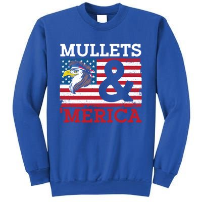 Mullets And Merica Eagle Mullet Hairstyle Funny Gift Sweatshirt