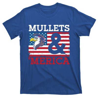 Mullets And Merica Eagle Mullet Hairstyle Funny Gift T-Shirt