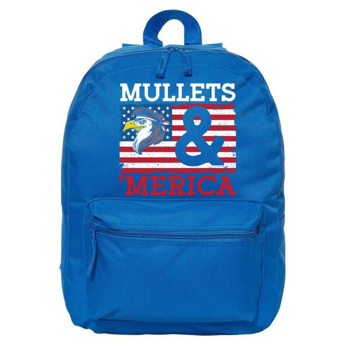 Mullets And Merica Eagle Mullet Hairstyle Funny Gift 16 in Basic Backpack