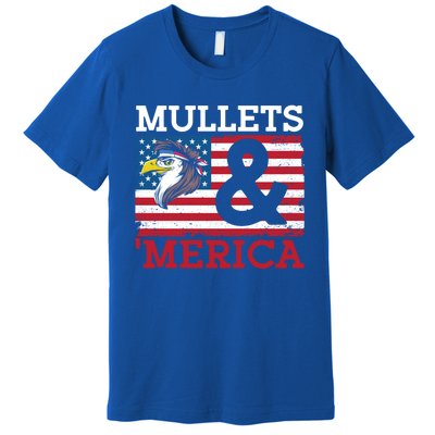 Mullets And Merica Eagle Mullet Hairstyle Funny Gift Premium T-Shirt