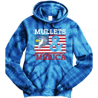 Mullets And Merica Eagle Mullet Hairstyle Funny Gift Tie Dye Hoodie