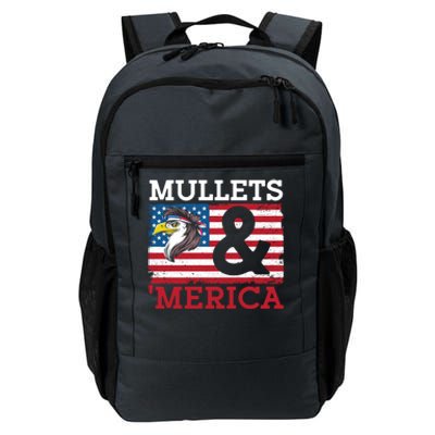 Mullets And Merica Eagle Mullet Hairstyle Funny Gift Daily Commute Backpack