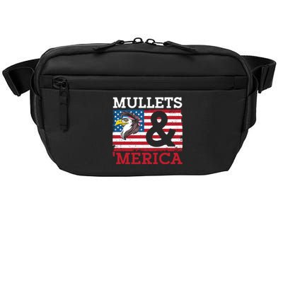 Mullets And Merica Eagle Mullet Hairstyle Funny Gift Crossbody Pack