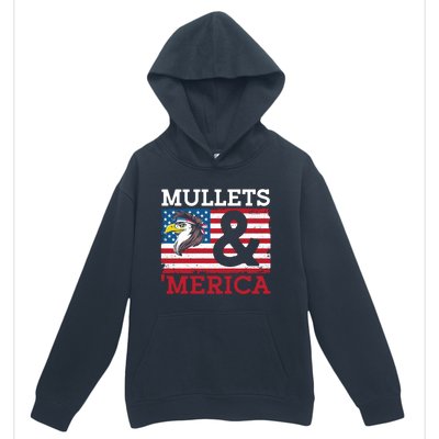 Mullets And Merica Eagle Mullet Hairstyle Funny Gift Urban Pullover Hoodie