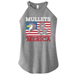 Mullets And Merica Eagle Mullet Hairstyle Funny Gift Women's Perfect Tri Rocker Tank