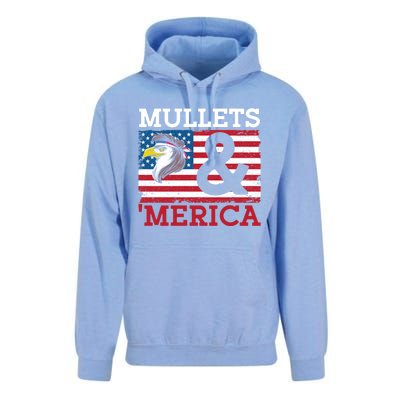 Mullets And Merica Eagle Mullet Hairstyle Funny Gift Unisex Surf Hoodie